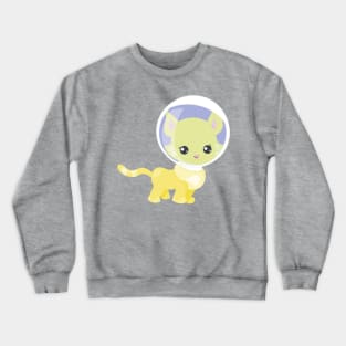 Space Cat, Cosmonaut, Astronaut, Space, Cute Cat Crewneck Sweatshirt